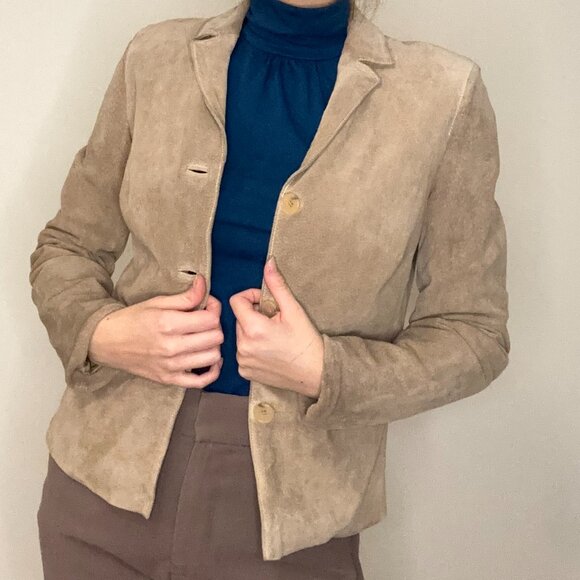 LOFT Tan Suede Blazer - Picture 4 of 7